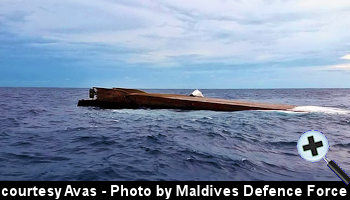 courtesy Avas - The capsized Landingcraft