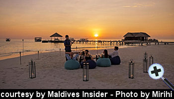 courtesy Maldives Insider - Sunset at the Mirihi Beach