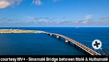 courtesy MV plus - The Sinamale Bridge between Male and Hulhumale