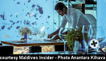 courtesy Maldives Insider - Anantara Kihava Maldives underwater Dining