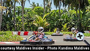 courtesy Maldives Insider - Kandima Maldives opens first oceanfront go-kart track