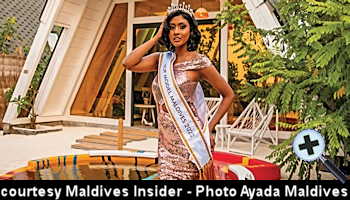 courtesy Sun Online - Mariyam Shaina Naseem participating in the Miss Universe competition