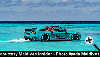 courtesy Maldives Insider - Ayada Maldives introduces the sleek Jet Car experience