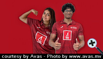 courtesy Avas - Maldivian swimmers Mohamed Aan Hussain and Hamna Ahmed