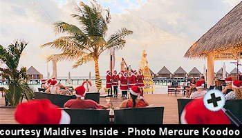 courtesy Maldives Insider - Mercure Maldives Kooddoo’s spectacular festive program