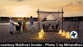 courtesy Maldives Insider -  The Westin Maldives Miriandhoo private Beach-Dinner