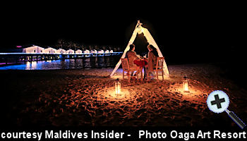 courtesy Maldives Insider - Oaga Art Resorts unique Valentines Day celebration