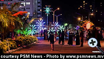 courtesy PSM News - Hulhumale lit up for last Years Eid Al-Fitr