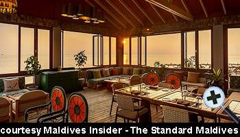 courtesy Maldives Insider - Sunset in The Standard Maldives Restaurant Onda