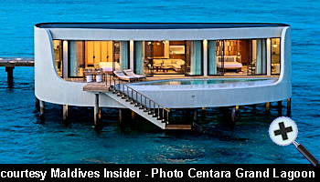 courtesy Maldives Insider - Centara Grand Lagoon Maldives Watervilla