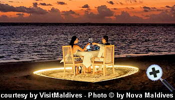 courtesy VisitMaldives -  Sunset Diner at the Nova Maldives Beach